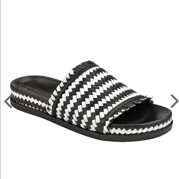 Sigerson Morrison Aoven Woven Pool Slide Sandals - Picture 1 of 7